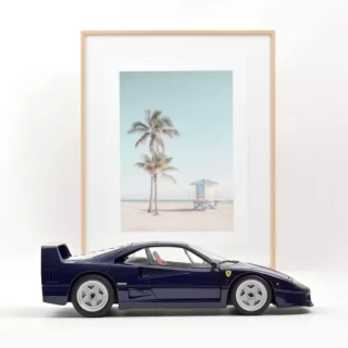 Ferrari F40 1987 Blau metallic Norev 1:12 Metallmodell (Türen/Hauben nicht zu öffnen!)